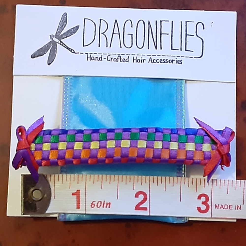 Dragonflies  rainbow barette
